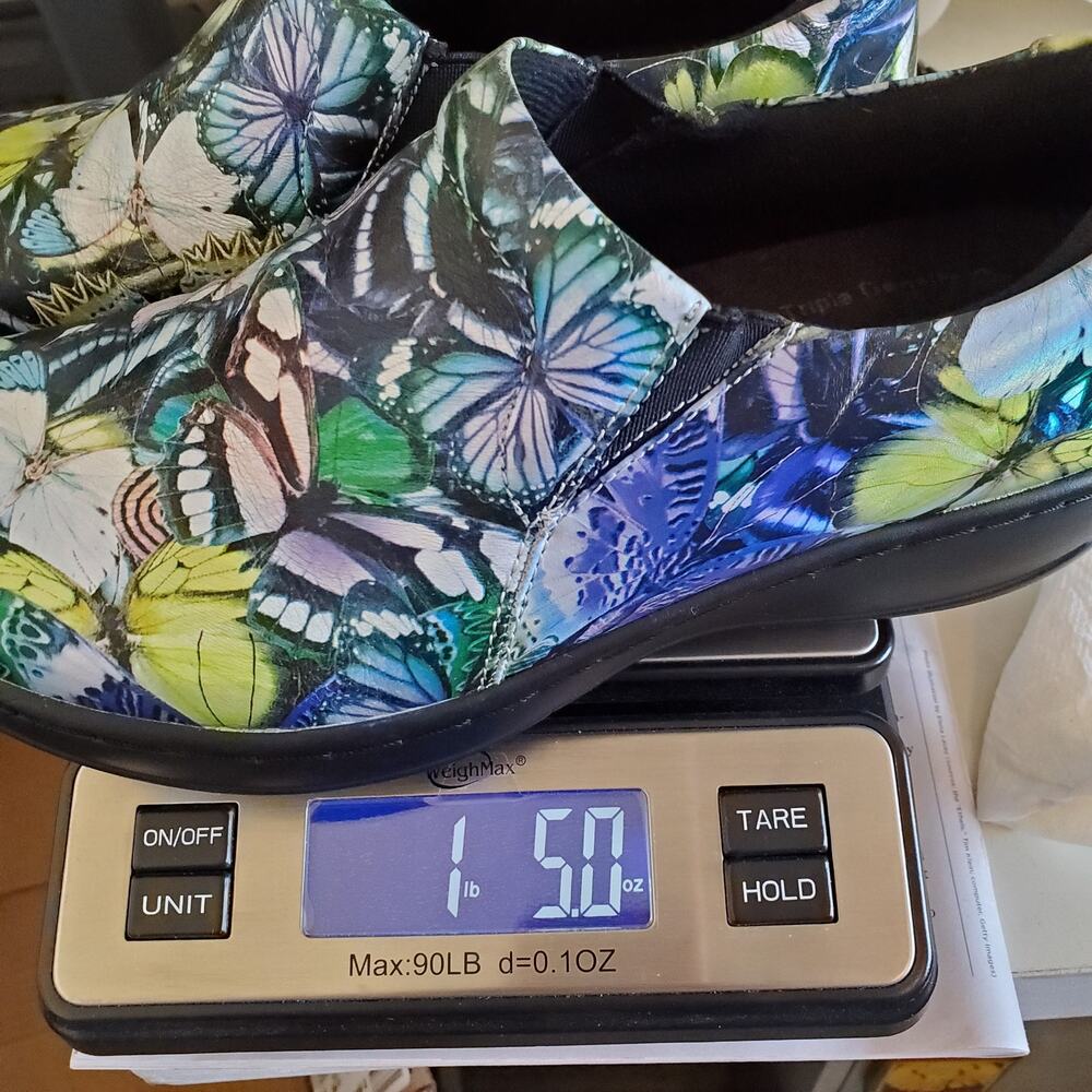 Spring Step Clogs Womens 6.5 Black Butterflies Comfort Skid Resistant - Picture 14 of 15